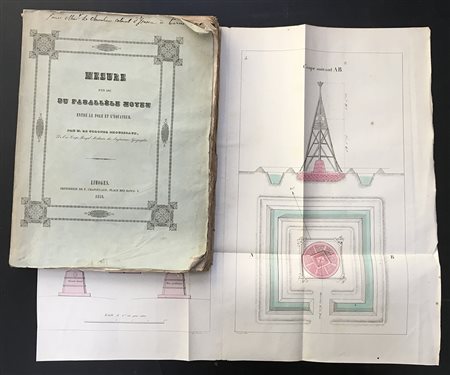 BROUSSEAUD M. Mesure d'un arc du parallèle moyen entre le pole et l'équateur....