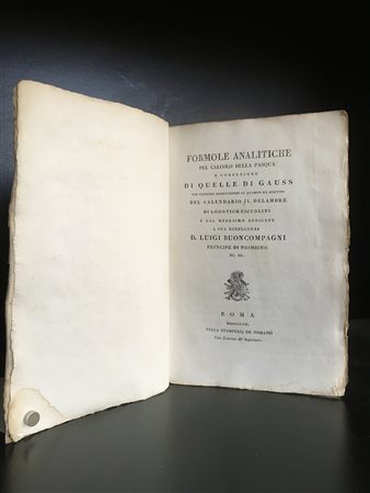 CICCOLINI, Lodovico. Formole analitiche pel calcolo della Pasqua e correzione...