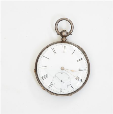 ANONIMO Orologio da tasca da uomo in argentoMovimento con carica a...