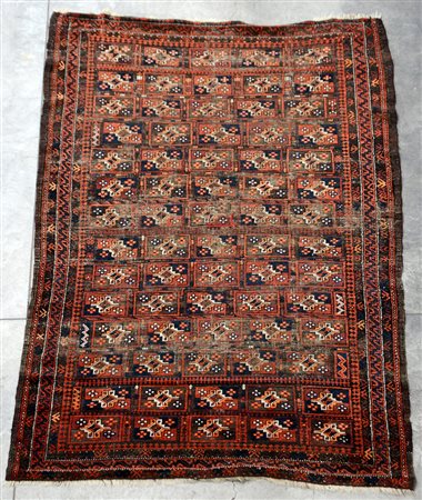 Tappeto Beluchistan, Persia inizio secolo XX. Disegno "all-over" con piccoli...