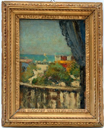 Arturo Rietti (Trieste 1863 - Padova 1943)(Attribuito) "Veduta di Trieste"...