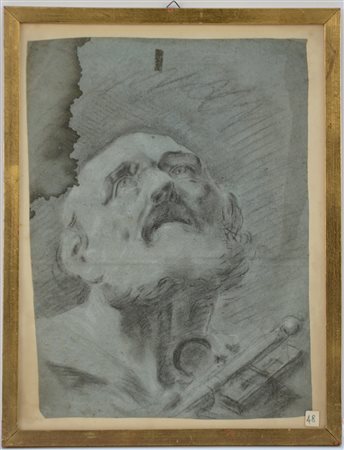 Scuola veneta del secolo XVIII "San Pietro", matita nera e sfumino su carta...