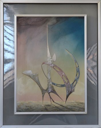 Antonio Cazzamali "Scultura cosmica", tecnica mista polimaterica su...