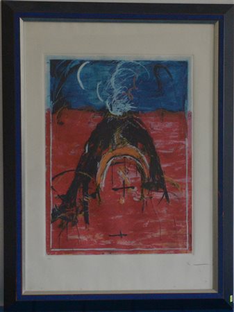 Mario Schifano (Homs 1934 - Roma 1998)"Montenero" 1990acquaforte, acquatinta...