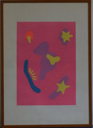 Giulio Turcato (Mantova 1912 - Roma 1995)"Senza titolo" litografia - prova...