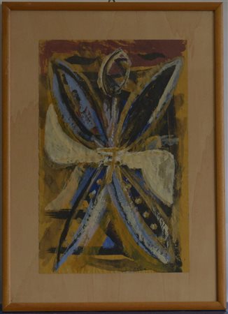 Bruno Ceccobelli (Todi 1952)"Senza titolo" tecnica mista su cartacm 60x38,5....