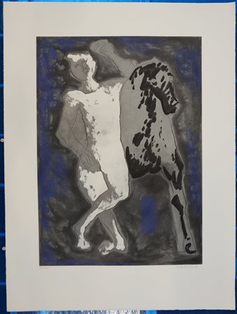 Marino Marini (Pistoia 1901 - Viareggio 1980)"Omaggio a Michelangelo"...