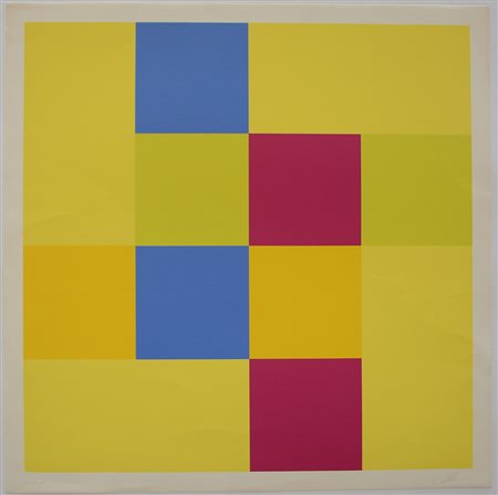 Richard Paul Lohse (Zurigo 1902 - 1988)"Senza titolo" serigrafia a...