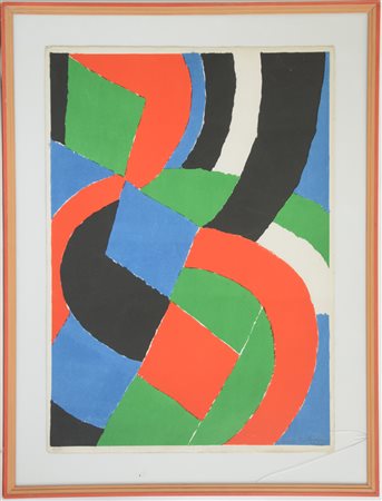 Sonia Delaunay (Gradiesk 1885 - Parigi 1979)"Senza titolo" litografia a...