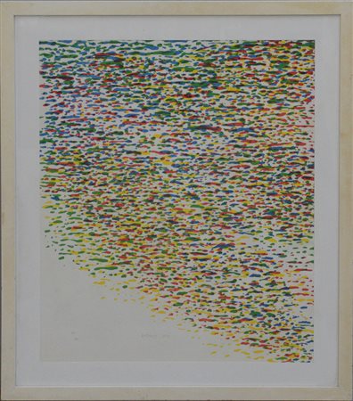 Piero Dorazio (Roma 1927 - Perugia 2005)"Senza titolo" 1974litografiacm...