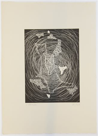 Luigi Veronesi (Milano 1908 - 1998)"Senza titolo" 1964xilografia(lastra cm...