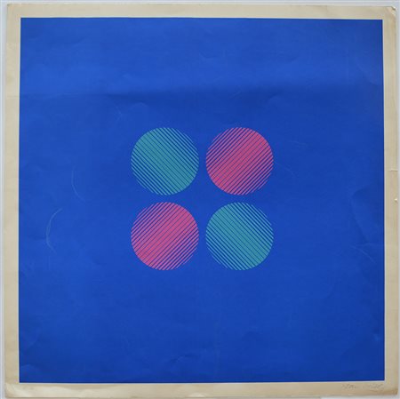 Ignoto Lotto composto da due serigrafie a colori cm 70x70firmate in basso a...