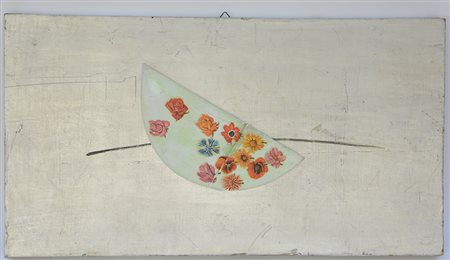 Arturo Vermi (Bergamo 1928 - Paderno d'Adda 1988)"Luna fiorita" 1976olio,...