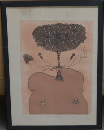 Enrico Baj (Milano 1924 - Vergiate 2003)"Antoinette du Ligier de la Garde...