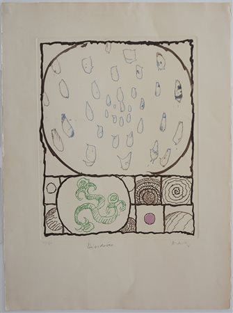 Pierre Alechinsky (Bruxelles 1927)"Dévidoirs (tav. I)" 1972acquaforte e...