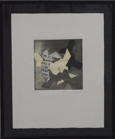 Hans Richter (Berlino 1888 - Locarno 1976)"Senza titolo" 1975acquaforte e...