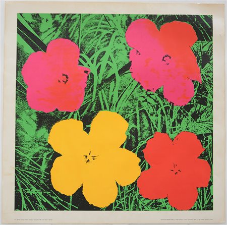 Andy Warhol (Pittsburgh 1928 - New York 1987)"Flowers" Lotto composto da due...