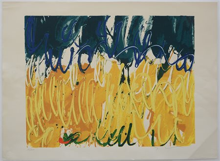 Mario Schifano (Homs 1934 - Roma 1998)"Senza titolo" litografia a...