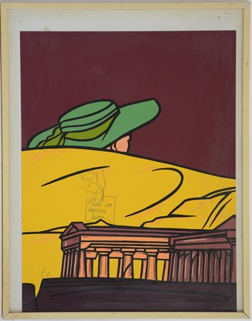 Valerio Adami (Bologna 1935)"Senza titolo" serigrafia a coloricm...