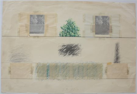 Firma indecifrata "Rendez - Vous" 1978tecnica mista e collage su cartoncinocm...