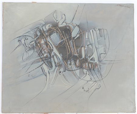 Edoardo Franceschini (Catania 1928 - 2006)"Senza titolo" 1960Tecnica mista su...