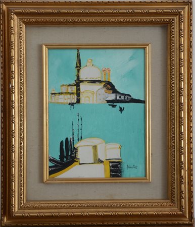 Remo Brindisi (Roma 1918 - Lido di Spina 1996)"Venezia" fine anni '60olio su...