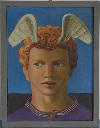 Carlo Bertocci (Castell'Azzara 1946)"Senza titolo" 1989olio su telacm...