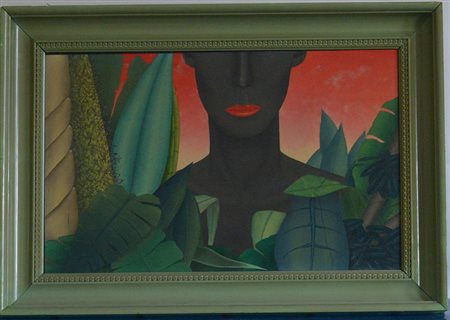 Ignoto "Sparito/ ritrovato" olio su tavolacm 35,5x56iscritto al retro. In...