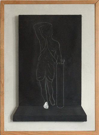 Roberto Barni (Pistoia 1939)"Amazzone" tecnica mista su tela applicata su...