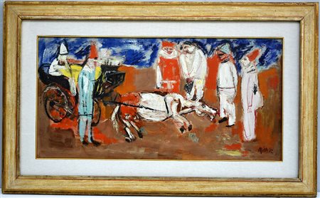 Guido Pajetta (Monza 1898 - Milano 1987)"Senza titolo" 1962olio su tela (cm...