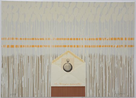 Lotto composto da una serigrafia a colori di Concetto Pozzati (cm 50x69)...