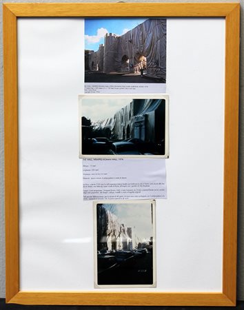Due fotografie/documenti che testimoniano il lavoro di Christo e...