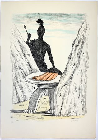 Giorgio de Chirico (Volos 1888 - Roma 1978)"Il Guradiano delle Termopili"...