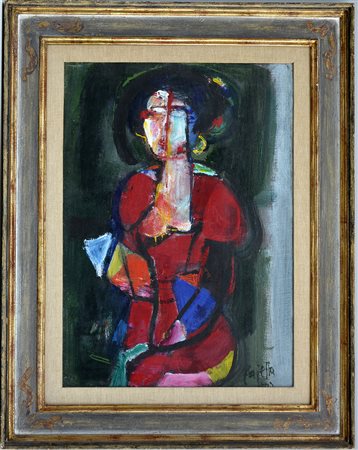 Guido Pajetta (Monza 1898 - Milano 1987)"Senza titolo" 1973olio su tela (cm...