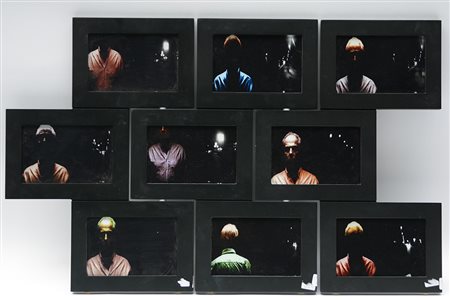 Sperimentazione ritratto Opera composta da nove fotografie a colori montate...