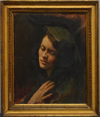 Umberto Martina (Budoia 1880 - 1941)"La popolana (La modella)" 1932, olio su...