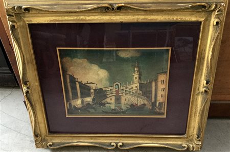 Ignoto, ''Scorcio di Venezia'', olio su tela (cm 25x35), in cornice (lievi...