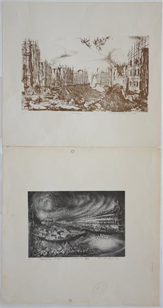 Ludovico De Luigi (Venezia 1933)lotto composto da sette litografie di misure...