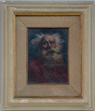 Lanzi R. "Ritratto di vecchio con barba" olio su compensato (cm 20x15),...