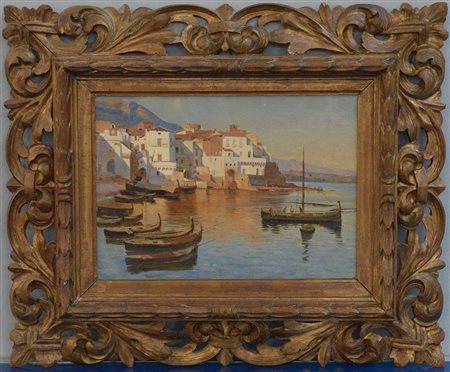 GIOVANNI CORVINI (Milano 1820 - Parabiago 1894) (Attribuito) "Il golfo di...