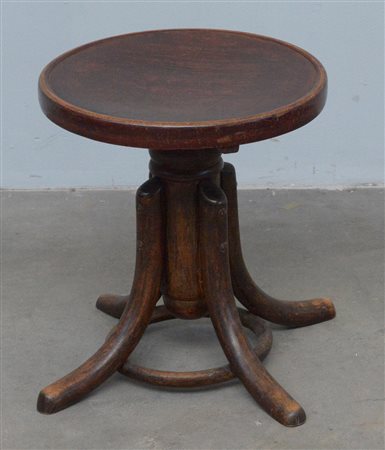 Thonet Sgabello da piano forte in legno di faggio curvato al vapore. Prima...