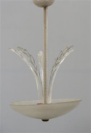 Manifattura di MuranoLampada a sospensione con coppa diffusore in vetro...