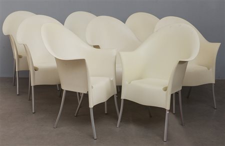 Philippe Starck (Parigi 1949)Lotto composto da otto sedie modello "Lord Yo"....