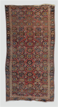 Tappeto Bidjiar, Persia secolo XIX. Disegno Veramin policromo su fondo rosso...