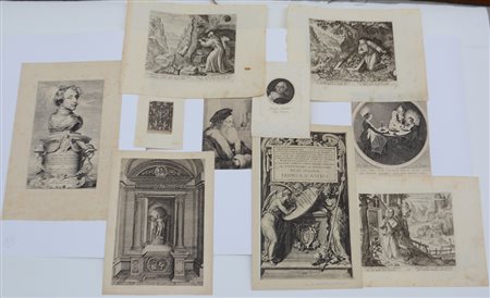Van Dick,Teniers,Callot , De Leyded ed altri cartella contenente numerose...