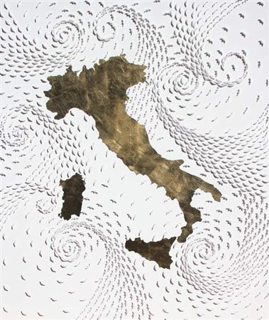 Riccardo GUSMAROLI (Verona, 1963) Italia oro 2009 barchette in carta e foglia...