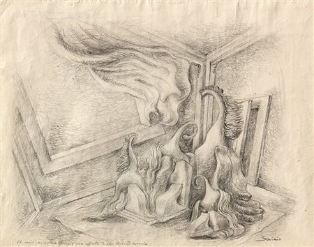 Alberto SAVINIO (1891-08-25 1952-05-05) Centauri in una stanza 1930 grafite...