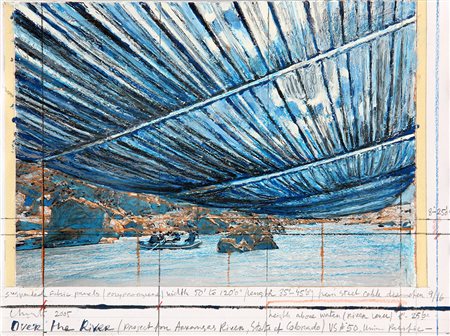 Javacheff CHRISTO (Gabrovo 1935-06-13 ) Over the river (project for the...