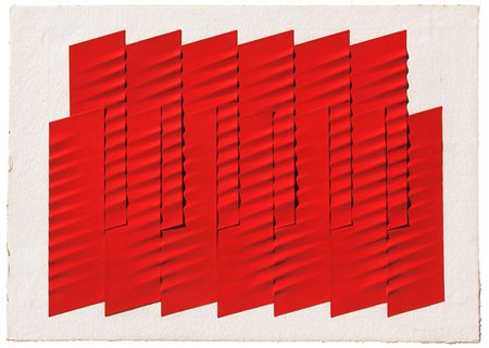 Agostino BONALUMI (Vimercate (MI) 1935-07-10 Desio, 2013) Rosso 2005 tempera...