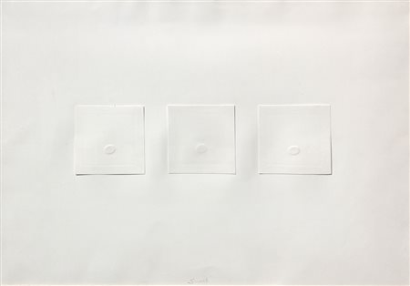 Turi SIMETI (Alcamo 1929-01-01) 3 ovali bianchi anni 70 (1970 - 1979) collage...